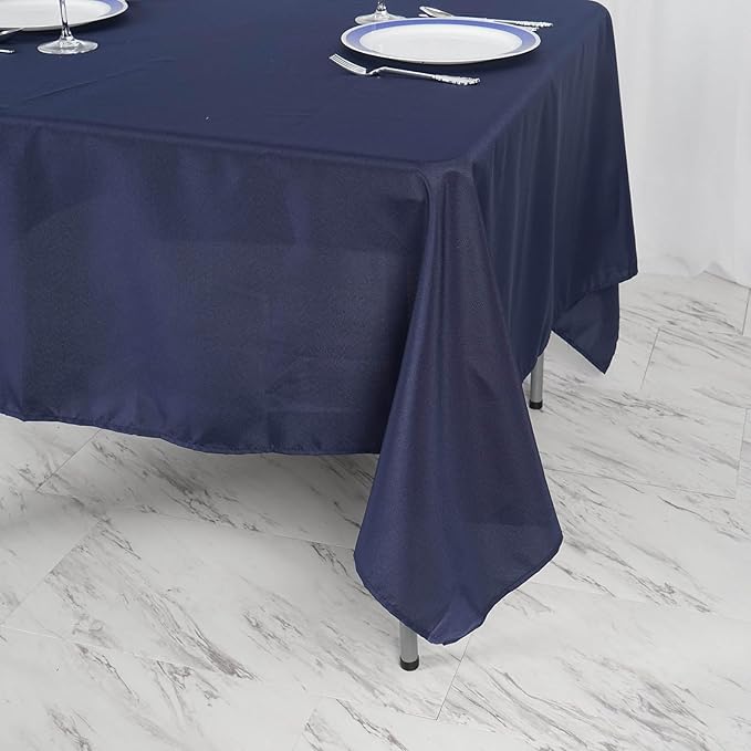 Efavormart 70" Square Linens Navy Blue Wholesale Linens Polyester Square Linen - Image 8