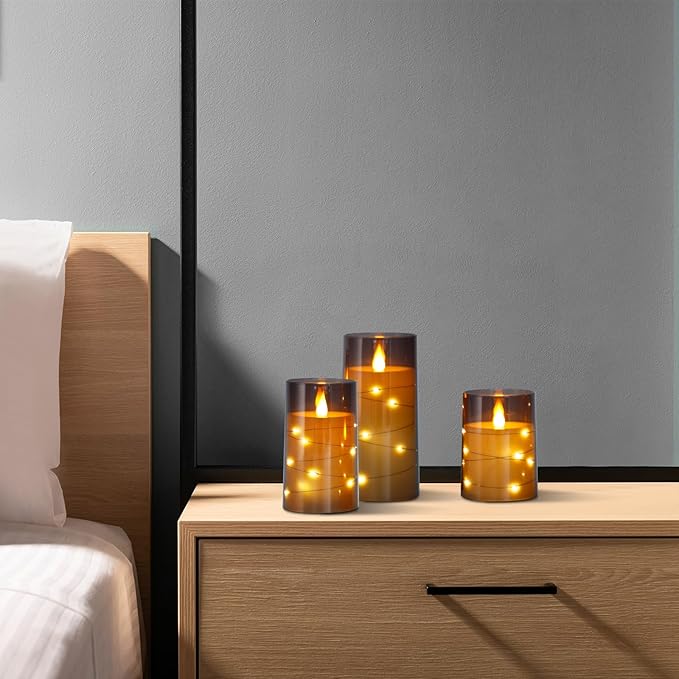 Aignis Flickering Flameless Candles Battery Operated Candles LED Candles - Image 2