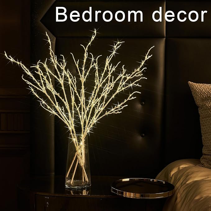 Fudios Lighted Branches Plug in 32IN 200 LED Mantle Winter Decor - Image 2