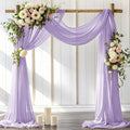Wedding Arch Draping Fabric 1 Panel 30'' x 18FT Lilac Sheer Chiffon Arch Drapery by LINXTAR