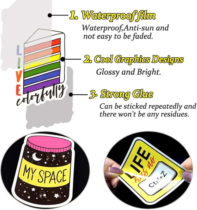 QTL Cute Stickers for Girls VSCO Stickers for Hydroflask Laptop Kids Teens - Image 3