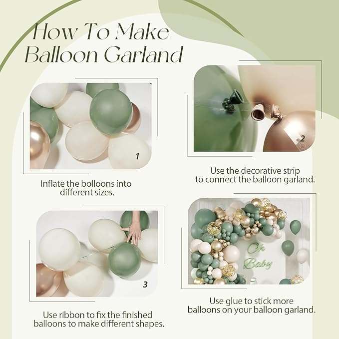 Sage Green Balloon Arch Kit - Image 3