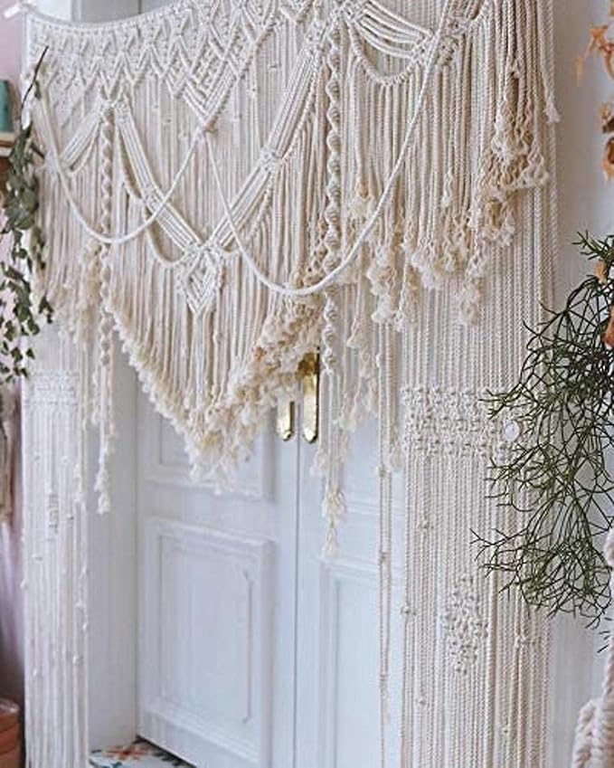 S.N.HANDICRAFTS Macrame Large Curtain Bohemian Boho Decoration Backdrop Wedding - Image 3