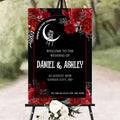 Gothic Halloween Welcome Sign, 4mm Thick Plastic, Ground Stake, Wedding Sign by Mapileng%E2%84%A2