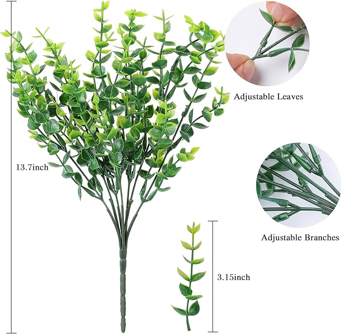 AmyHomie 20 Bundles Green Artificial Plants - Image 2