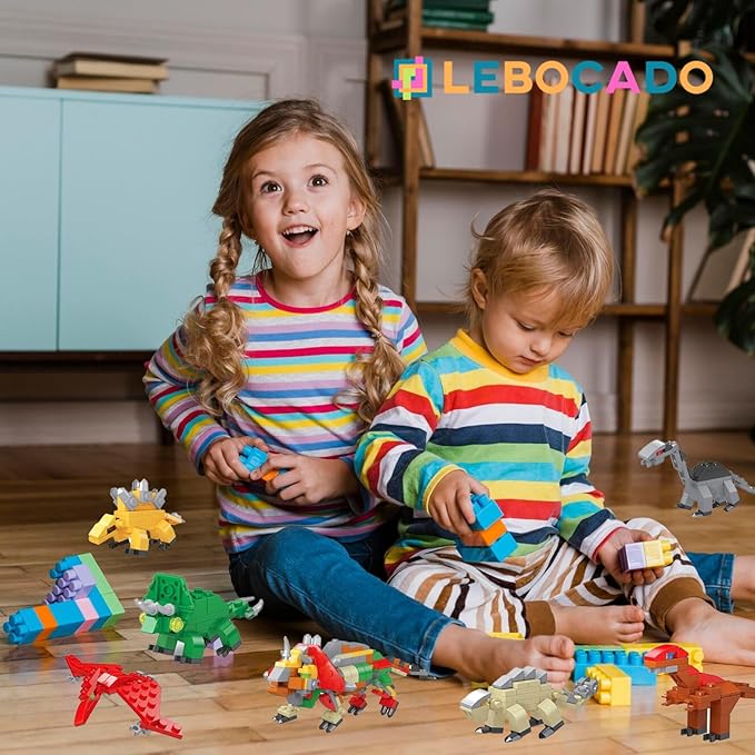 Mini Building Block Sets, 12 Pack Dinosaur Toys Building Blocks, 6 in 1 STEM - Image 6