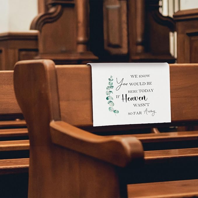 In Loving Memory Wedding Sign, If Heaven Wasn't so Far Away Reserved Chair Sign - Image 4
