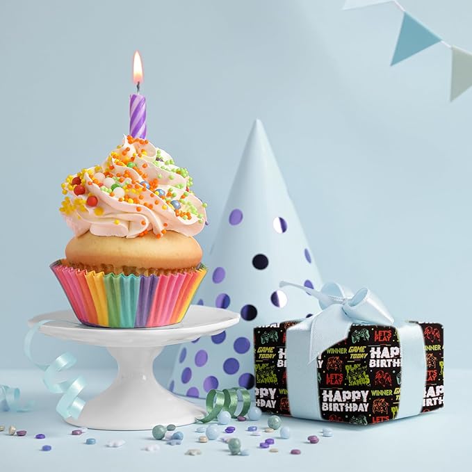 Aimyoo Gaming Birthday Wrapping Paper Roll - Image 5