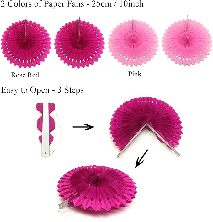 ZERODECO Party Decoration, Pom Poms Flowers, Garlands String Polka Dot and - Image 3