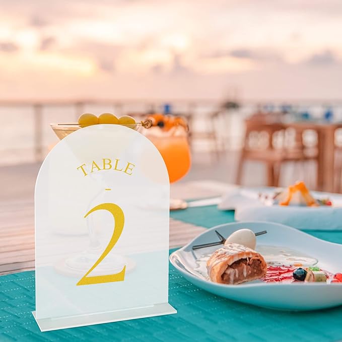 JOYIT Frosted Arch Wedding Table Numbers 1-50 - Image 6
