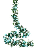 Miracliy 5Pcs 41FT Blue and White Flower Garland Artificial Rose Arch Vines by Miracliy