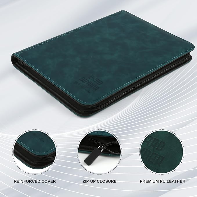 Toploader Binder with 9-Pocket Pages, Holds 288 "3×4" Rigid Toploader Hard Cases - Image 2
