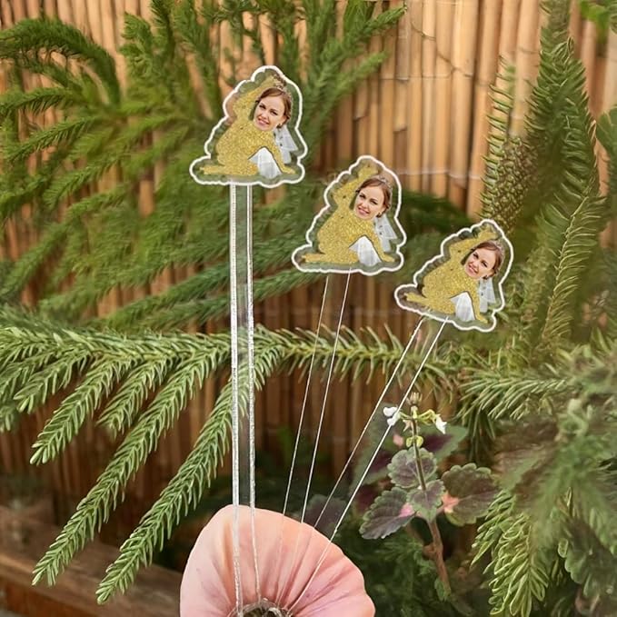 Personalized 50 pcs Double-Sided Wedding Stir Stick, Custom Bride Face Dancers by FamiTrendz