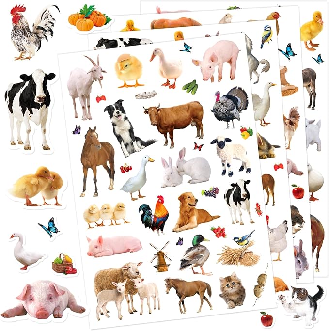 Farm Animals Stickers 720 Count Farm Animal Barnyard Cow Sheep Chicken Stickers by Unknown