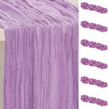 6 Pack Lilac Cheesecloth Table Runner 35x120 Inch 10Ft Rustic Gauze Cheese by SuBleer