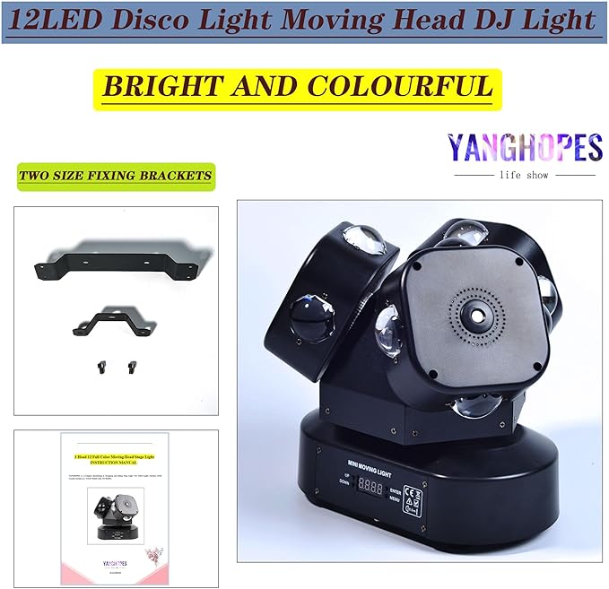 Moving Head DJ Light DMX 512 Strobe Lighting LED - Image 5