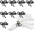 Pack of 6 Napkin Rings Alloy Hollow Out Flower Napkin Holder Dinning Table by BEAVOING