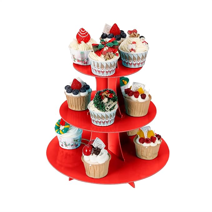 2Pcs 3-Tier Cupcake Stand, Cake Stand holder, Tiered DIY Cupcake Stand Tower - Image 2