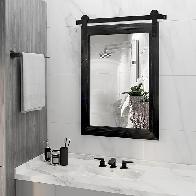 COGOOD Farmhouse Barn Door Mirror - Image 2