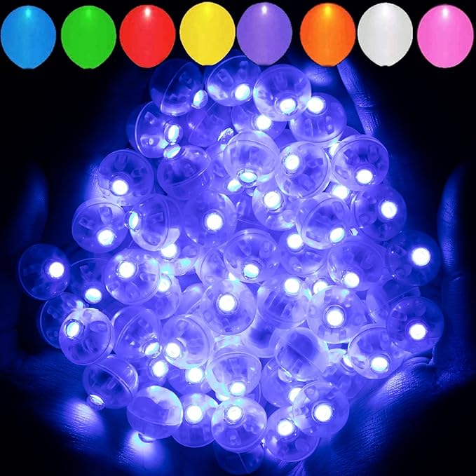 Aogist 200pcs Blue Balloon Light, Long Standby Time Waterproof Mini Ball Light by Aogist