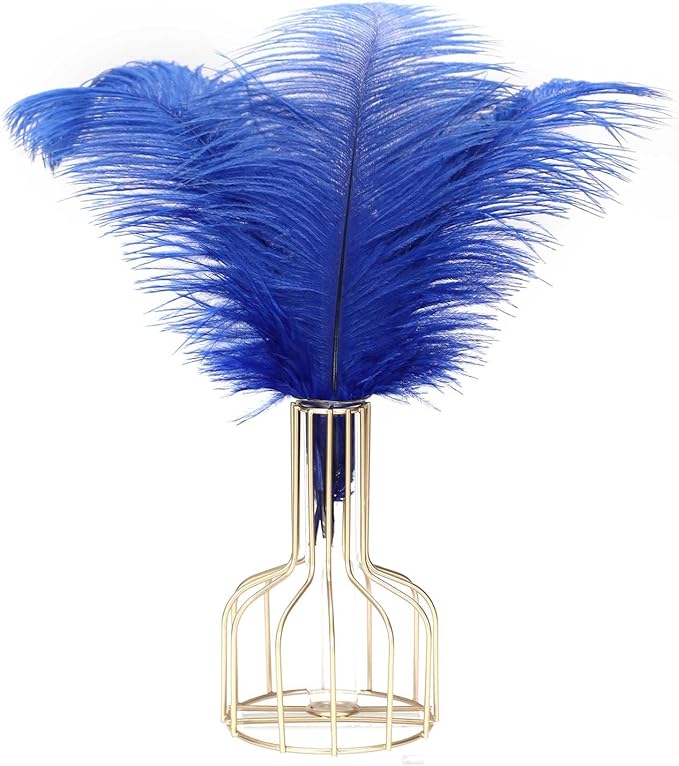 YAKRUNA 30PCS Royal Blue Ostrich Feathers Bulk 12-14 Inches - Image 3