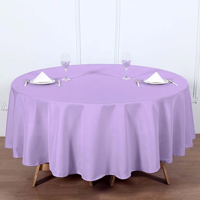 Efavormart Round Tablecloth, 90 Inch Stain & Wrinkle Resistant Washable Table - Image 2