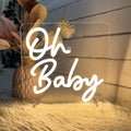 Oh Baby Table Number Neon Sign Desk Lamp Night Light Wedding Letter LED Neon by ZPLNOSIN