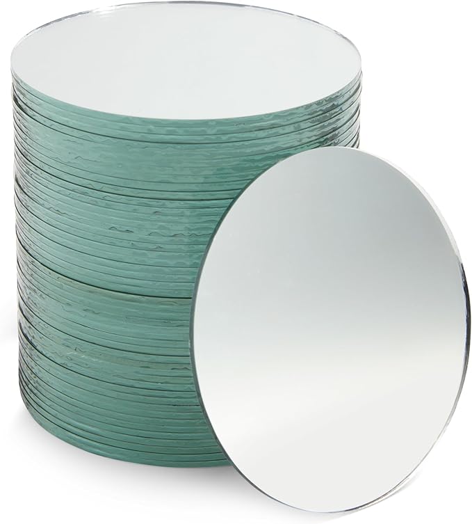Juvale Glass Mirror Tiles for Crafts - 3 in - Image 8