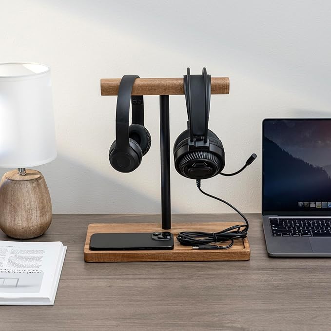 FARM IN Solid Acacia Wood Headphone Stand - Image 3