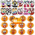 48Packs Pumpkin Decorating Kit, Make Your Own Small Pumpkin face Stickers by SWARKOL