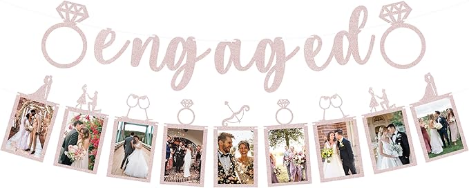 Pre-Strung Engaged Photo Banner by EONNCNT
