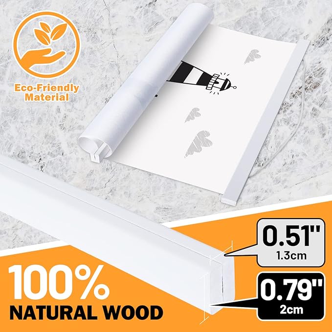 14x22 14x20 Poster Frame, Magnetic Light Wood Wooden Frame Frames Hanger - Image 3