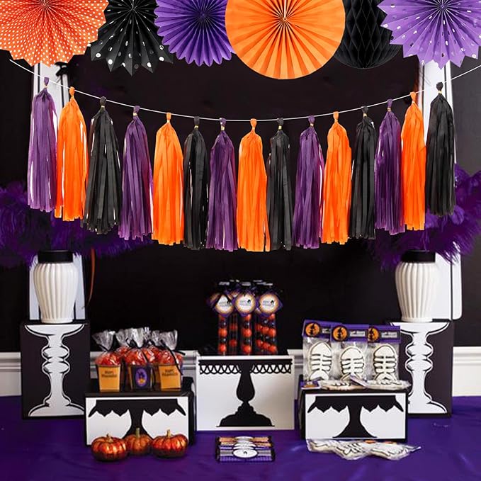 Orange Black Purple Halloween Party-Decorations - Image 6
