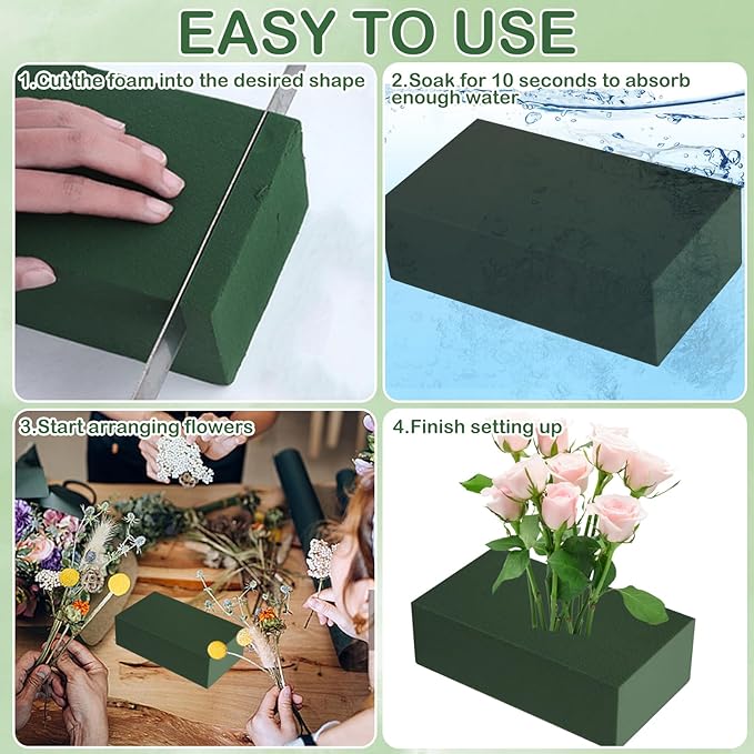 CANIPHA 30Pieces Floral Foam Blocks, Flower Foam Blocks Florist Foam Dry Foam - Image 5