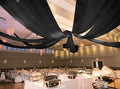 6 Panels Black Ceiling Drapes for Wedding 5ftx10ft Ceiling Drapes Wedding Arch by HNPSTBNO
