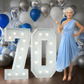 Marquee Numbers 4 Feet Tall Big Light Up Numbers 70th Birthday Decorations by Letsmakeitimpressive
