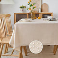 NLMUVW Square Linen Tablecloth 54 Inch, Champagne Table Cloth Textured Water by NLMUVW