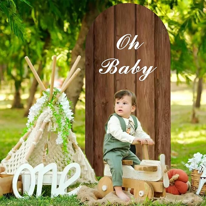 Wood Arch Cover 6.6ft Arch-Backdrop-Cover Jungle Theme Arched Stand Covers - Image 7