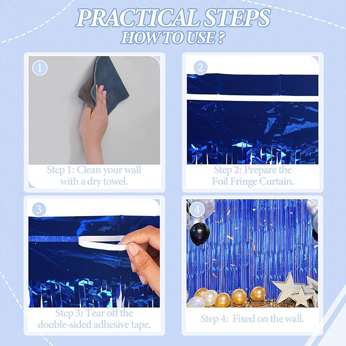 3 Pack Foil Fringe Backdrop - Image 2
