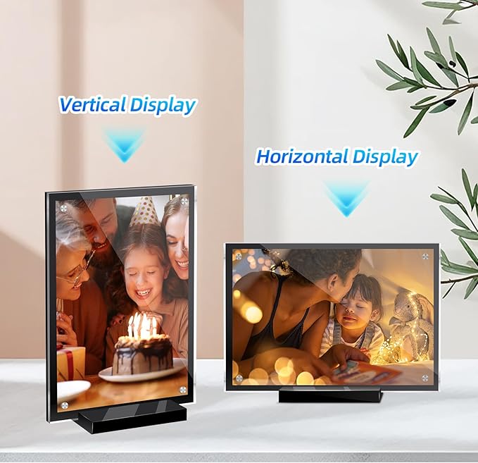2 Pack Acrylic Magnetic Picture Frame 5x7 - Image 4