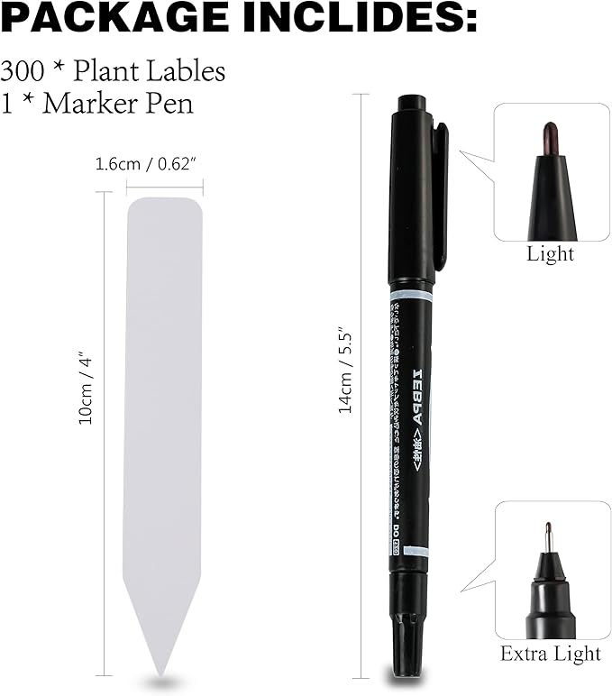 Plant Labels 4 Inch 300Pcs Plastic Plant Name Tags - Image 2