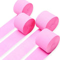 PartyWoo Crepe Paper Streamers 4 Rolls 328ft, Pack of Light Pink Crepe Paper by PartyWoo