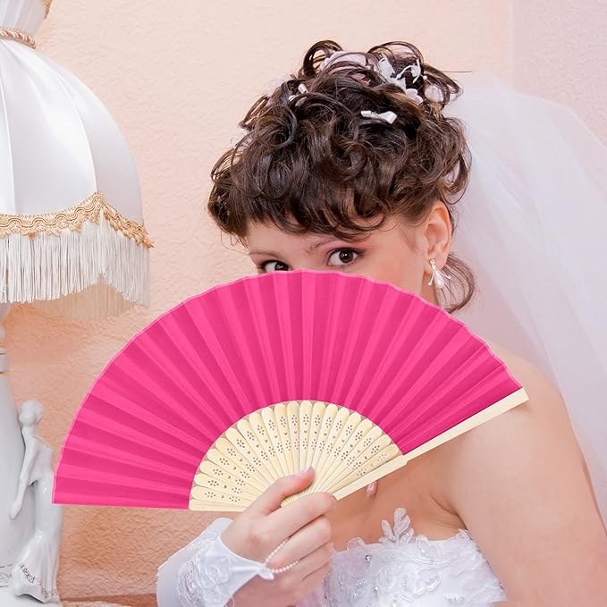 MCEAST 30-Piece Silk Folding Fans - Image 7