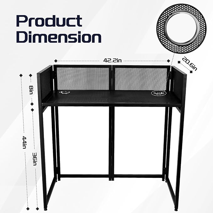 Portable DJ Booth 40" x 20", DJ Facade Table - Image 2