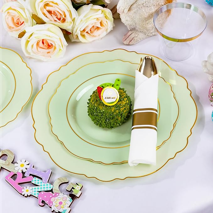 Liacere 350PCS Light Green Plates - Image 3