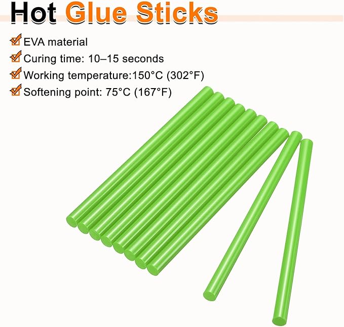 HARFINGTON 10pcs Hot Glue Sticks 0.43" Dia x 7.87" Long EVA Mini Hot Melt - Image 4