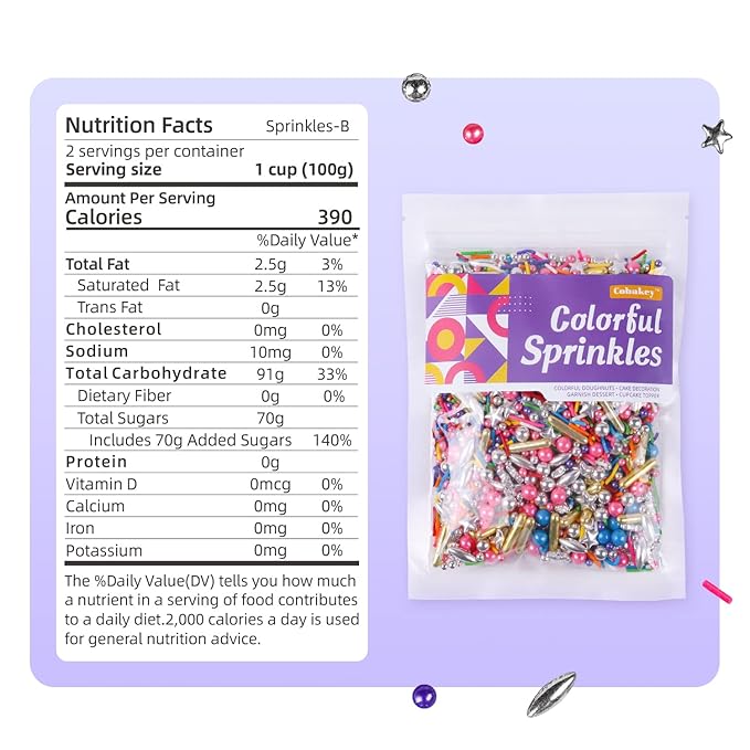 Rainbow Sprinkles for Cake Decorating - Image 2