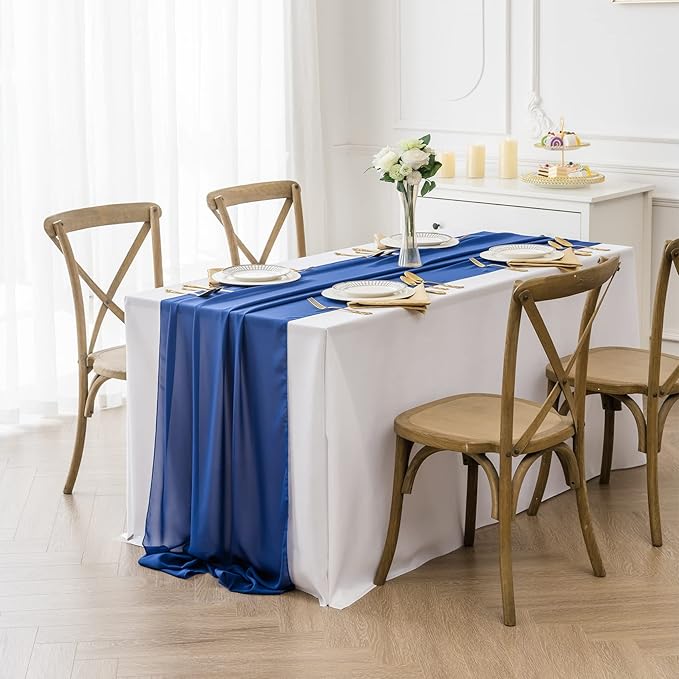 12Pack 9ft Chiffon Table Runner 14x108 Inch Sheer Romantic Table Runner - Image 7