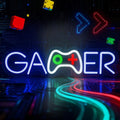 Gamer Neon Sign, Gamepad Shaped Dimmable LED Light Signs by BEISKAFNVSZ