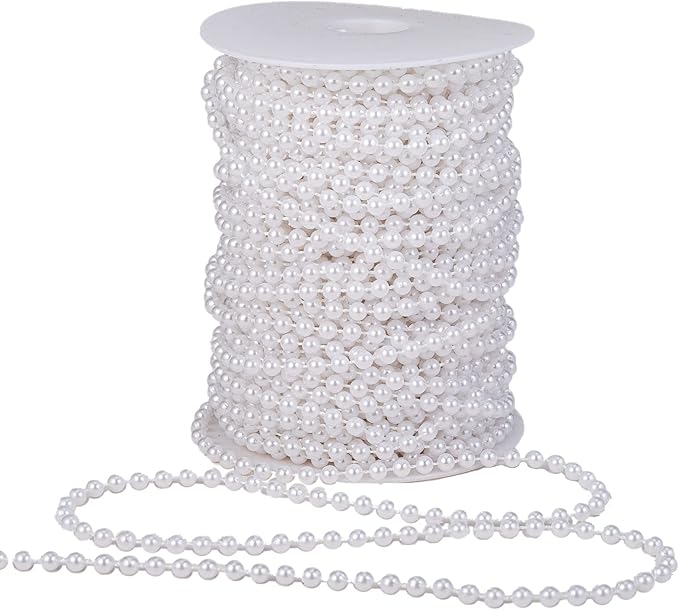 5mm Crafts Faux Pearl Beads Garland Pearl Bead Roll Strand of Pearls to - Image 2